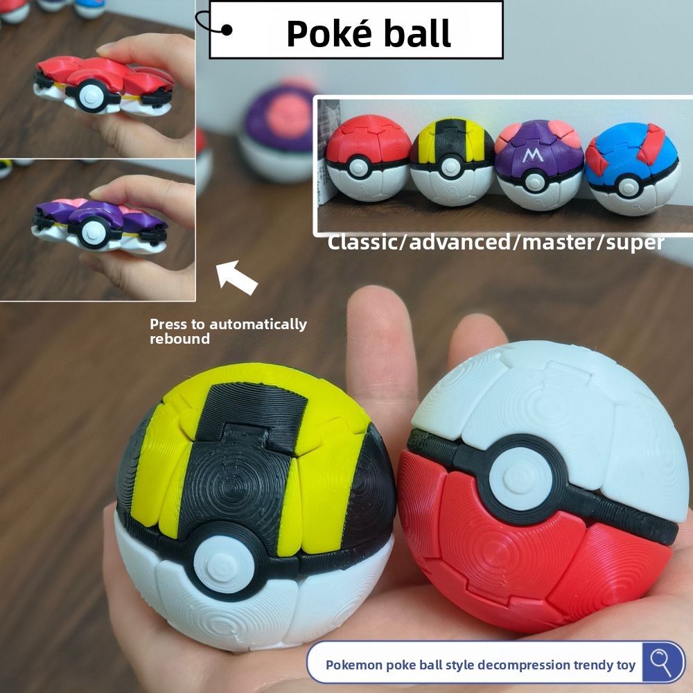 Pokeball Cosplay Prop - Nieuwe 3D Pokemon Transformeerbare Pop-Ball met