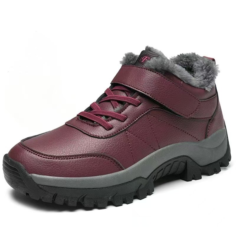 Velcro Hook Loop - Dames leren grote maat enkel sneeuwlaars