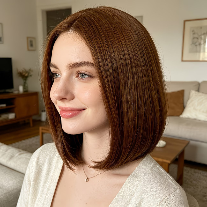 Luchtige pony korte bob pruik, - Wig Fiber Net recensie en prijs