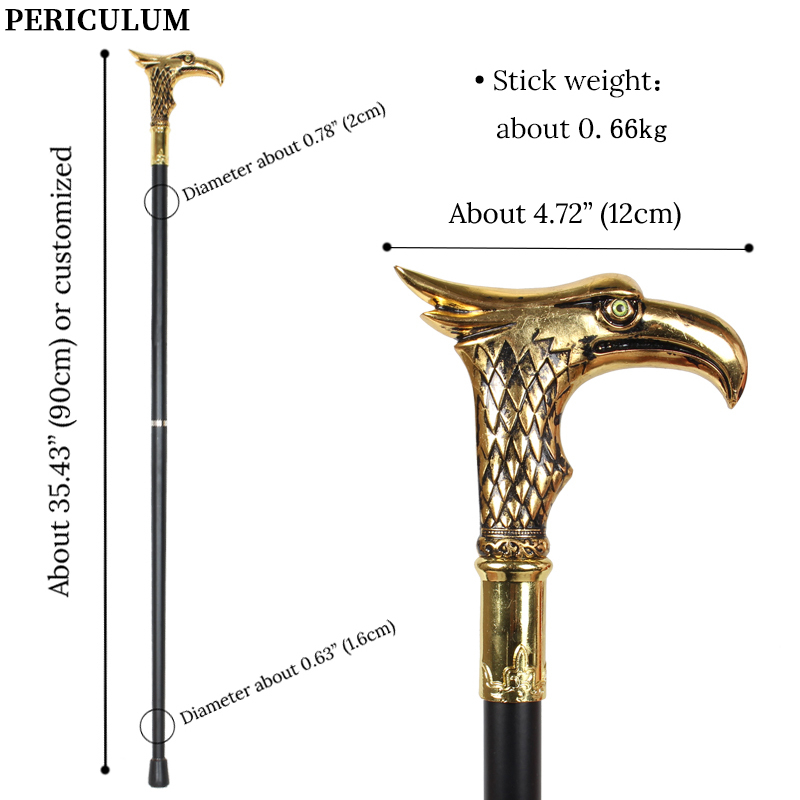 Glanzende gouden adelaarskop w - Detachable Cosplay Prop recensie en prijs
