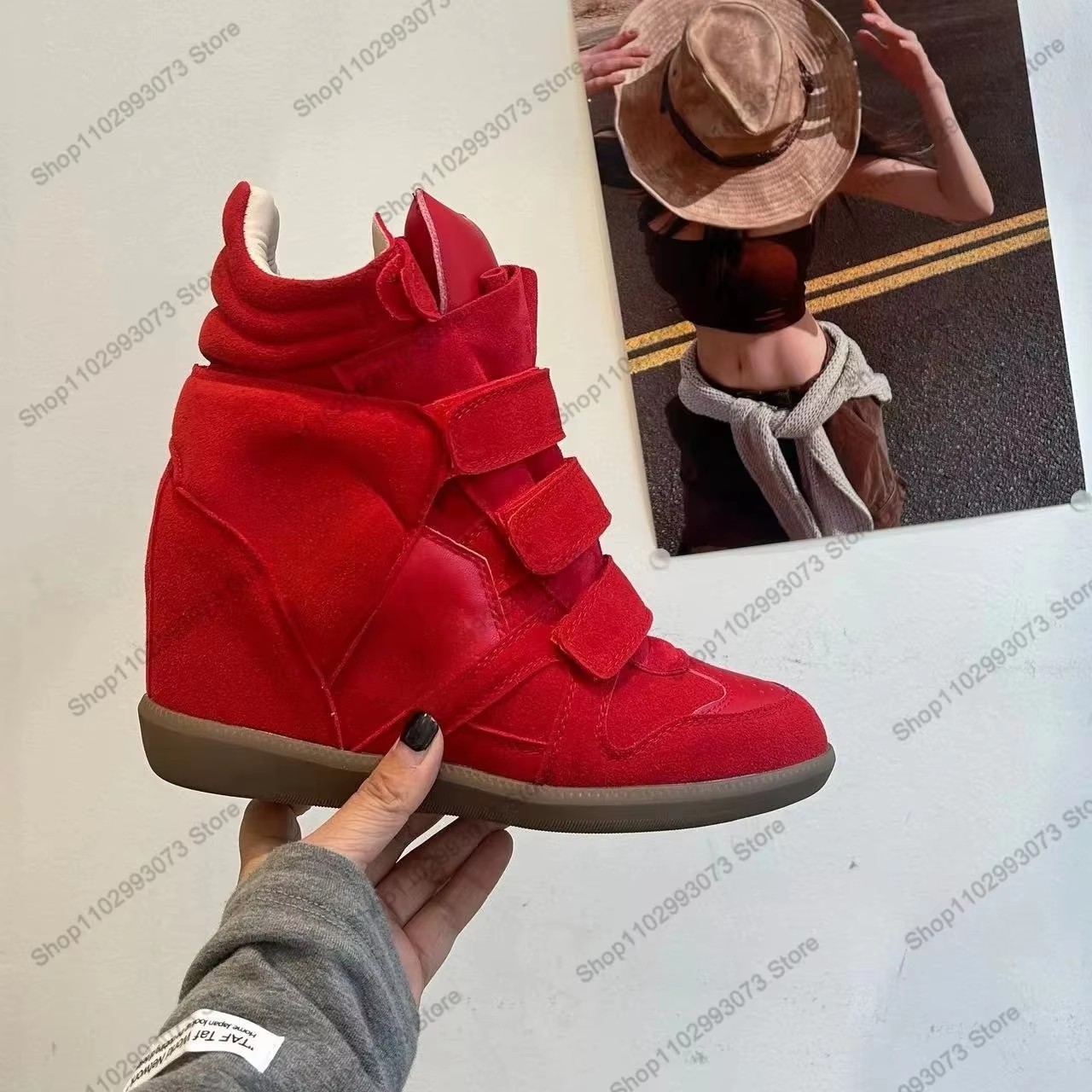 Dames Hoge sneakers met verbor - Velcro Hook Loop recensie en prijs